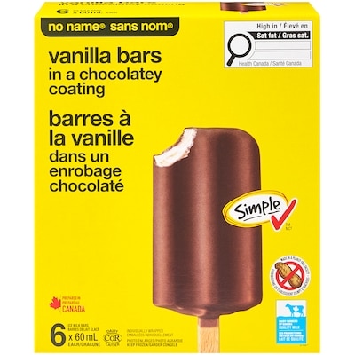 Sans Nom Barres à la vanille dans un enrobage chocolaté 6x60.0 ml, 0,97 $/100ml