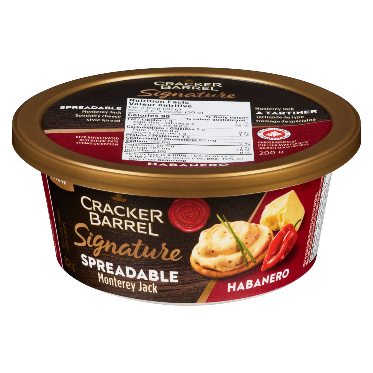 Cracker Barrel Specialty Cheese Style Spread Monterey Jack Habanero