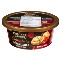Cracker Barrel Specialty Cheese Style Spread Spreadable Monterey Jack Habanero 200 g, $2.75/100g