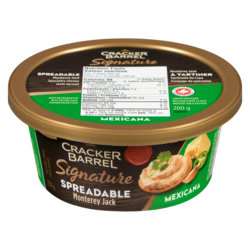 Cracker Barrel Monterey Jack à tartiner Mexicana 200 g, 2,75 $/100g