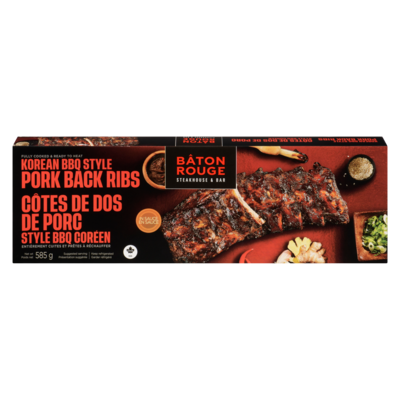 Bâton Rouge Côtes de dos de porc style bbq coréen 585 g, 2,91 $/100g