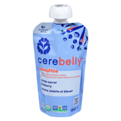 Cerebelly Smoothie Purple Carrot Blueberry 6+ Months 128 ml, $3.74/100ml