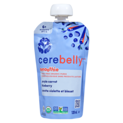 Cerebelly Smoothie Purple Carrot Blueberry 6+ Months - 128 ml | Zehrs