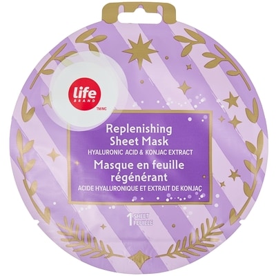 Life Brand Hyaluronic Acid and Konjac Extract Replenishing Sheet Mask 1 ea, $1.50/1ea