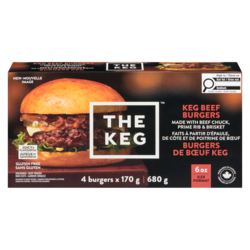 The Keg Beef Burgers Chuck, Prime Rib And Brisket 680 g, $3.53/100g