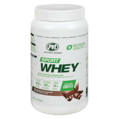 PVL Essentials Mélange à boire de protéine de petit-lait saveur de chocolat riche 727 g, 5,91 $/100g