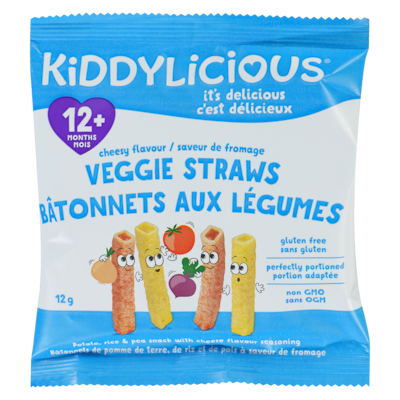 null Bâtonnets aux légumes saveur de fromage 12+ mois 12 g, 29,08 $/100g