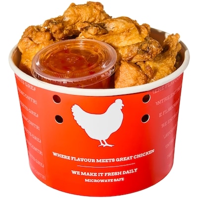 null Mini Sweet Chili Chicken Wing Bucket, 20 Pieces 835 g, $1.80/100g