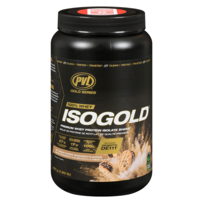 PVL Essentials Whey Protein Isolate, Ice Cream Cookie Sandwich 727 g, $5.50/100g
