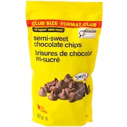 No Name Semi-Sweet Chocolate Chips Club Size 925 g, $1.84/100g
