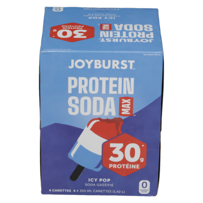 Joyburst Soda protéiné max 4x355.0 ml, 1,13 $/100ml