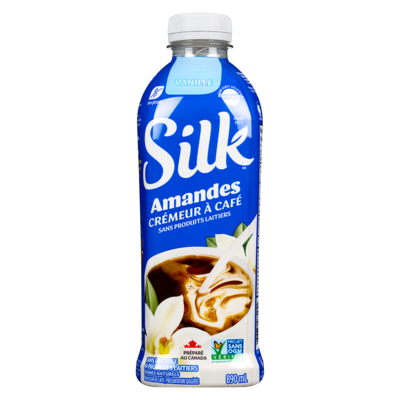 Silk Rehausseur de café vanille amandes crémeur à café sans produits laitiers 890 ml, 0,76 $/100ml