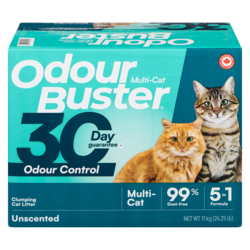 Odour Buster Cat Litter Unscented for Multi-Cats 11 kg, $0.17/100g