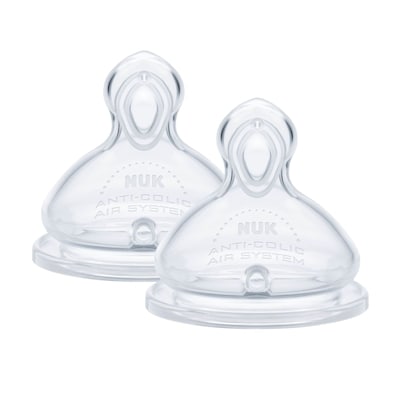 NUK Tétines de biberon pour bébé First Choice, 0+ mois, petit, 2 pièces 2 ea, 4,90 $/1ch