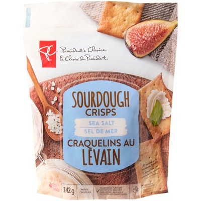 President's Choice Sea Salt Sourdough Crisps 142 g, $1.75/100g