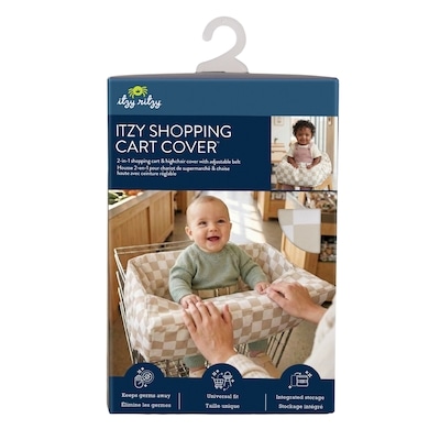 Itzy Ritzy Itzy Shopping Cart Cover™ Taupe Check 1 ea, $45.99/1ea