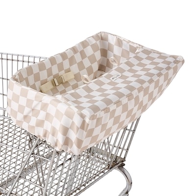 Itzy Housse de Caddie™ Carreaux Taupe