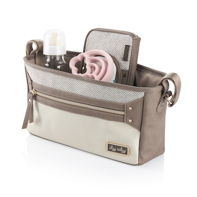 Organisateur de Poussette - Caddy de Poussette Ajustable - Vanilla Latte