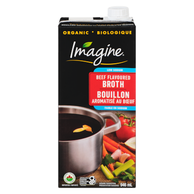 Imagine Bouillon aromatisé au bœuf faible en sodium biologique 946 ml, 0,56 $/100ml