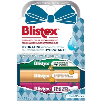 Blistex Lip Moisturizer Hydrating Holiday Collection Limited Edition 3 ea, $1.67/1ea