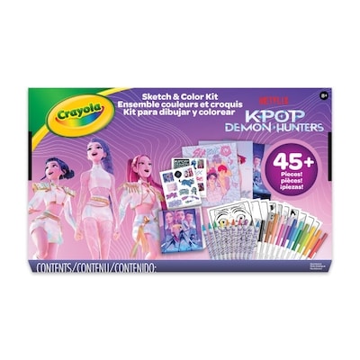 Crayola Ensemble couleurs et croquis K-Pop Demon Hunters (Les guerrières de la K-pop) 1 ea, 23,00 $/1ch