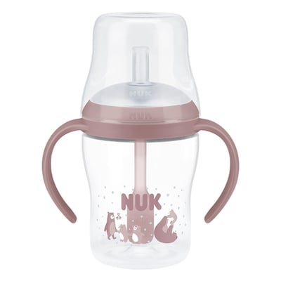 NUK Bouteille d’apprentissage à paille Accord parfait, 8+ mois, 150 ml, ours, 1 pièce 1 ea, 10,99 $/1ch