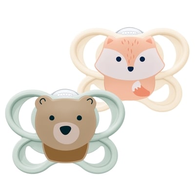 Nuk Perfect Match Air Baby Pacifiers, 0-6 M, Bear & Fox, 2 Pack 2 ea, $5.00/1ea