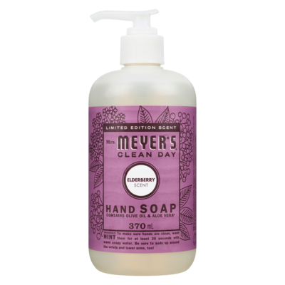 Mrs. Meyer's Clean Day Hand Soap Elderberry Scent Limited Edition Scent 370 ml, $2.56/100ml