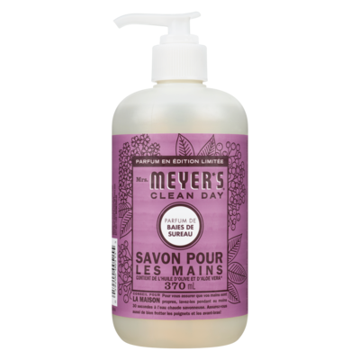 Mrs. Meyer’s Clean Day Savon pour les mains parfum de baies de sureau parfum en édition limitée 370 ml, 2,56 $/100ml