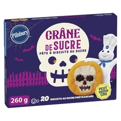 Pillsbury Prêts à cuire ! Crâne de sucre Pâte à biscuits au sucre 260 g, 1,92 $/100g