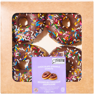 CT Bakery Chocolate Sprinkle Doughnuts 360 g, $1.67/100g