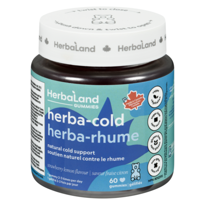 Herbaland Naturals Inc. Gummies Herba-Cold Strawberry Lemon Flavour 60 ea, $0.33/1ea