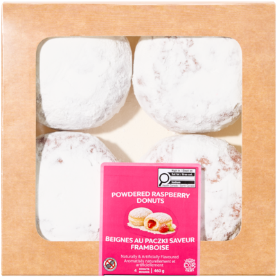 CT Bakery Powdered Raspberry Doughnuts 460 g, $1.30/100g