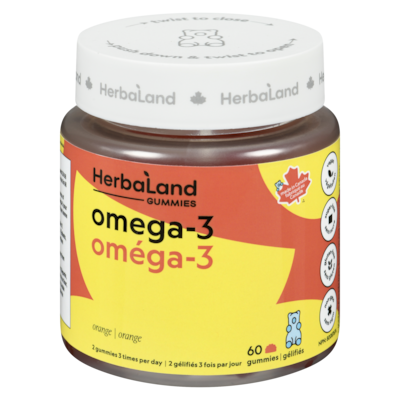 Herbaland Naturals Inc. Gummies Omega-3 Orange 60 ea, $0.33/1ea