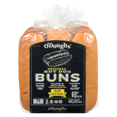 ODoughs Hot Dog Buns Original 100 g, $8.49/100g
