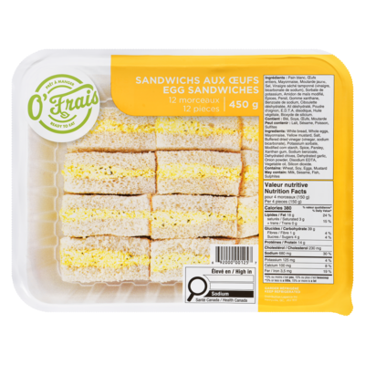 O'Frais Egg Sandwich 450 g, $1.78/100g