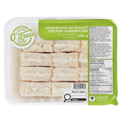 Sandwich au poulet 450 g, 1,78 $/100g