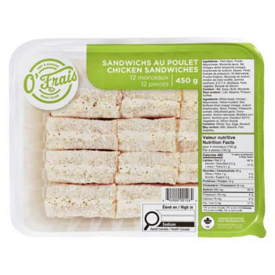 Sandwich au poulet 450 g, 1,78 $/100g