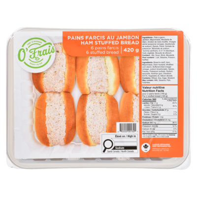 Pain farci au jambon 420 g, 2,14 $/100g