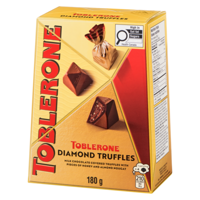 Milk Chocolate Covered Truffles With Pieces Of Honey And Almond Nougat Diamond Truffles