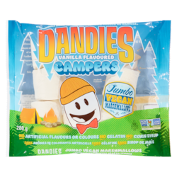 Dandies Jumbo Vegan Marshmallows Vanilla Flavoured Campers 280 g, $2.32/100g