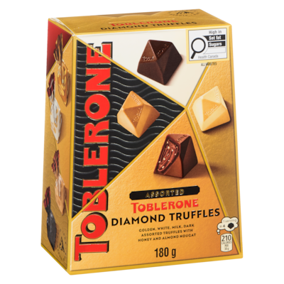 Golden, White, Milk, Dark Assorted Truffles With Honey And Almond Nougat Diamond Truffles