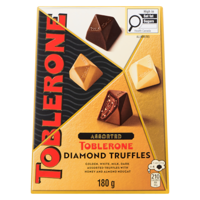 Golden, White, Milk, Dark Assorted Truffles With Honey And Almond Nougat Diamond Truffles