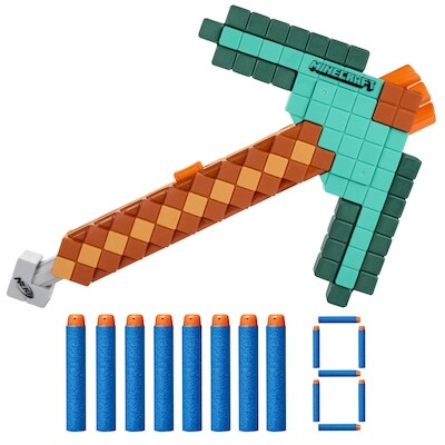 Hasbro Nerf Minecraft Pioche en diamant, blaster à fléchettes 1 ea, 30,00 $/1ch