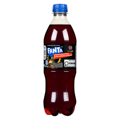 Fanta Boisson gazeuse aromatisée naturellement cerise acidulée cramoisie 500 ml, 0,96 $/100ml