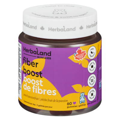 Herbaland Naturals Inc. Gummies Fiber Boost Peach Passionfruit 60 ea, $0.33/1ea