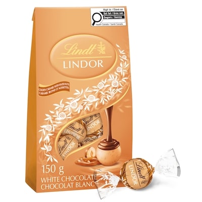 Lindt Sachet de truffes de chocolat LINDOR Caramel doré avec noisettes 137 g, 9,48 $/100g