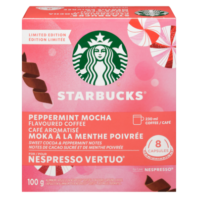 Starbucks Peppermint Mocha Coffee Pods Vertuo 100 g, $12.99/100g