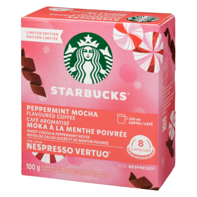 Peppermint Mocha Coffee Pods Vertuo