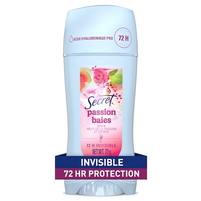 Secret Antisudorifique et désodorisant pour femmes invisible en bâton Fraîcheur, Mangue tango 73 g, 12,32 $/100g